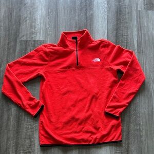 The North Face Women’s Quarter Zip-Up Red Fleece